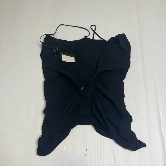 Robert Rodriguez Silk Black Ruffle Camisole Blouse - Picture 7 of 10